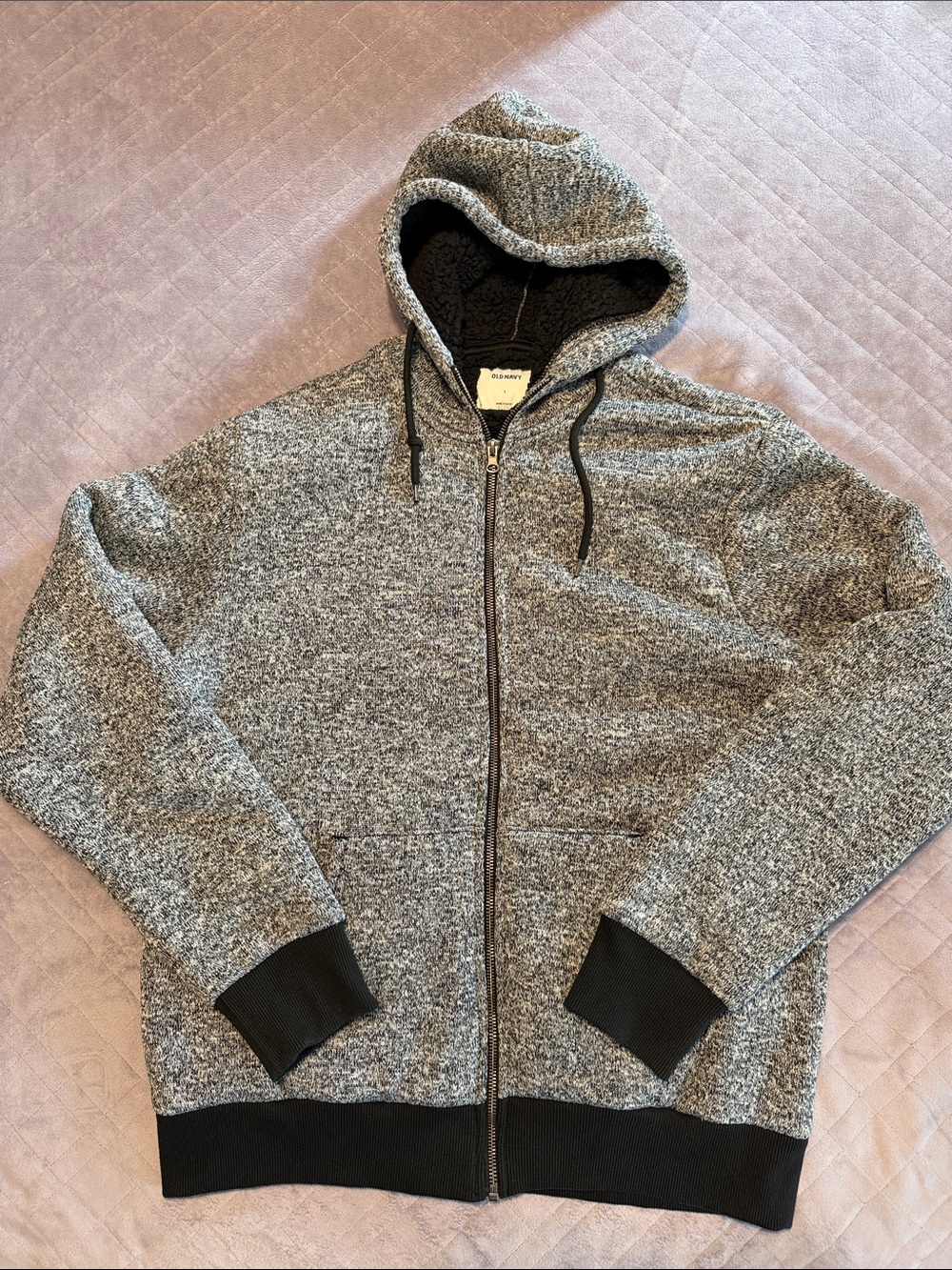 Old Navy Men's Heather Gray Zip-Up Hoodie
